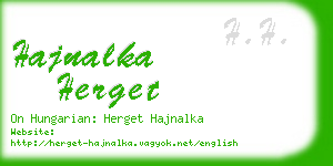 hajnalka herget business card